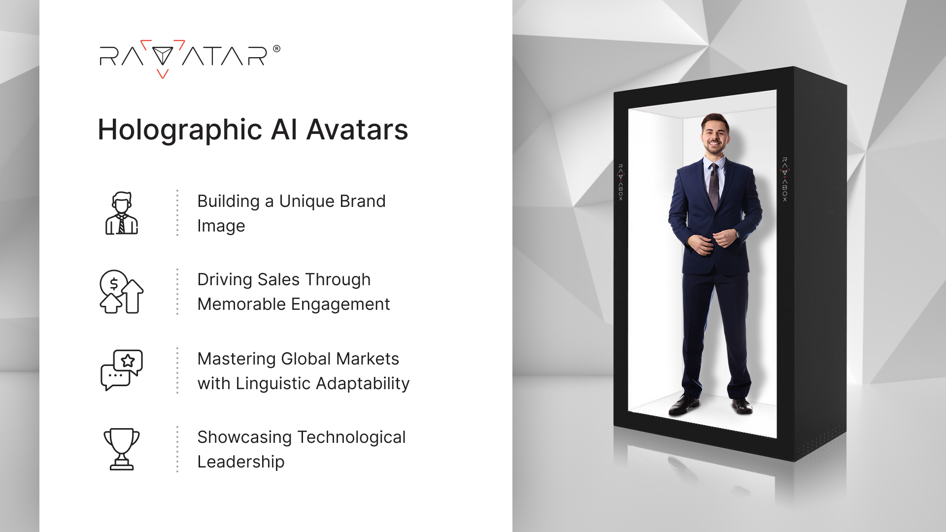 elevate brand image with ai and hologram projection as innovative brand promotion with holographic digital humans