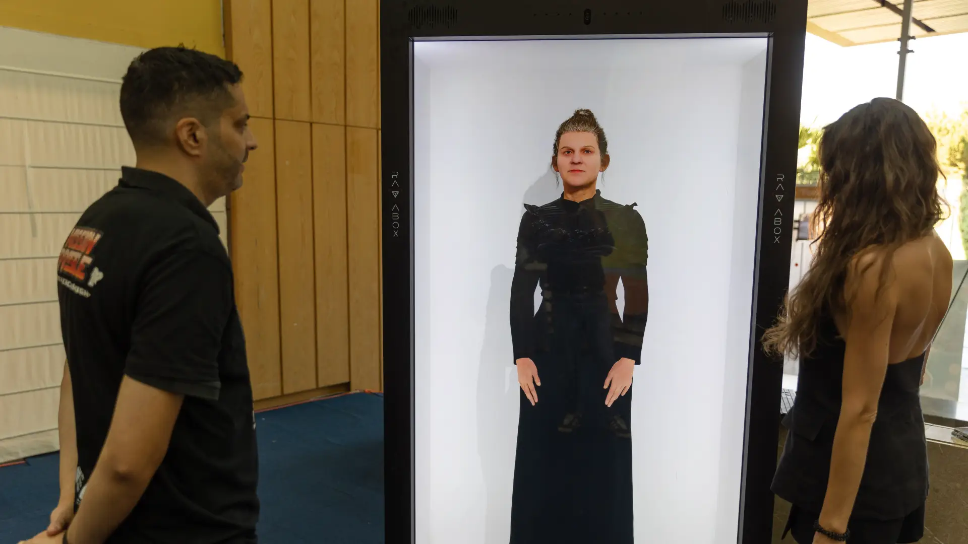 ai hologram 3d interactive real time avatar of marie curie sklodowska scientist