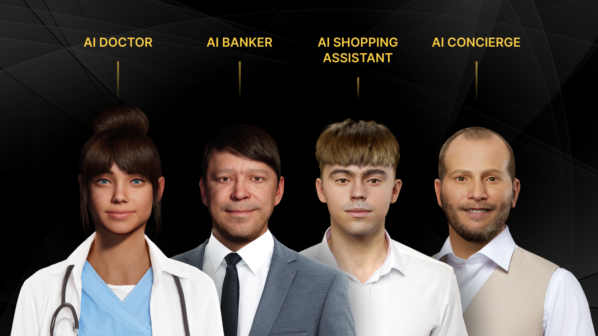 AI virtual assistants and ai personas delivering innovative AI solutions for businesses.