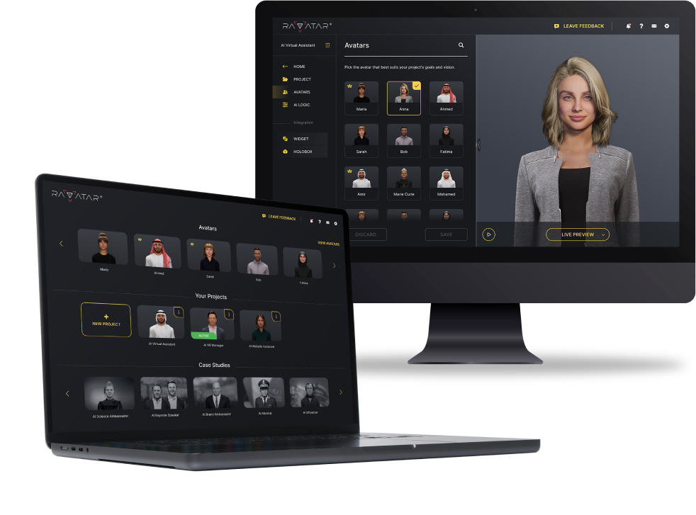soul machines studio vs ravatar ai avatar generator